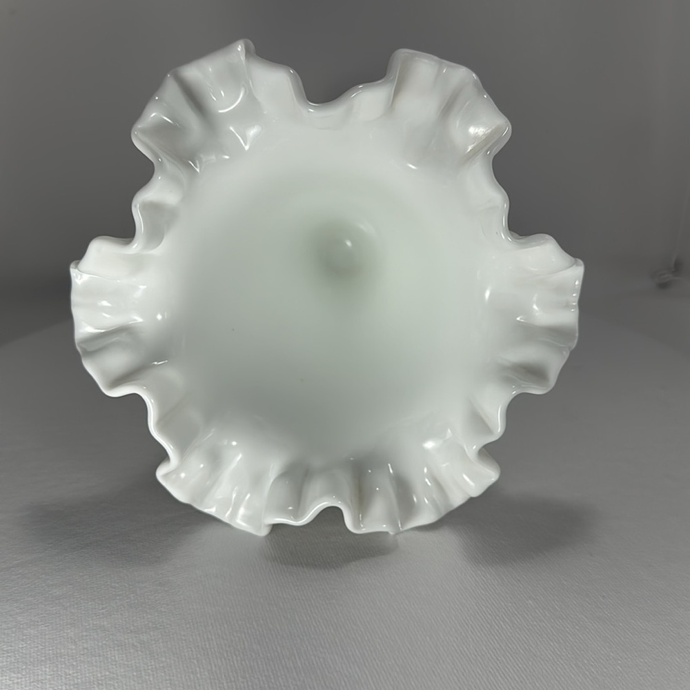 Vintage Milk Glass Hobnail Vase - Picture 7 of 17